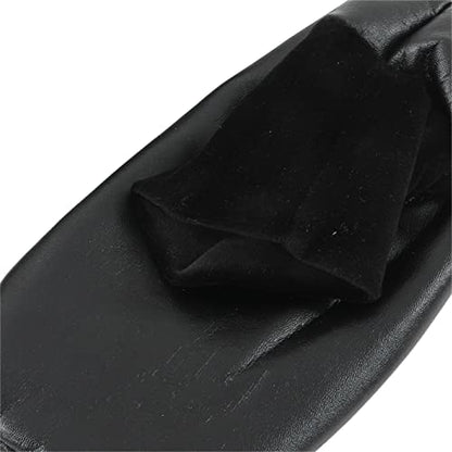 Sunnah Khuff Socks, Muslim Khuffain Socks Mosque Thermal PU Leather Polyester Plush Lining 36 To 41 EU Shoe Size (black elastic mouth)