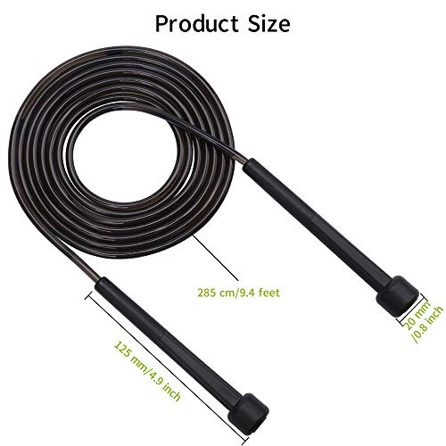 JUSDO 8 Pack Adjustable PVC Jump Rope for Cardio Fitness - Versatile Jump Rope for Both Kids and Adults Women Men Christmas Gift - Great for Exercise,9 Feet