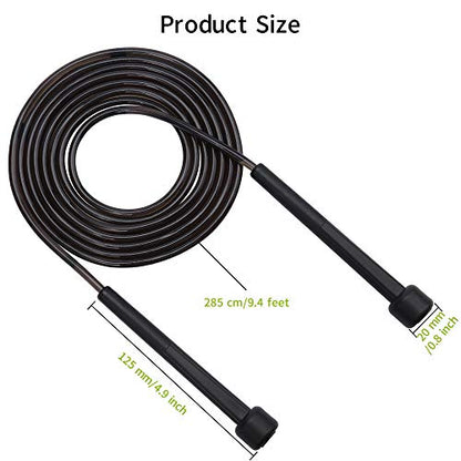 JUSDO 8 Pack Adjustable PVC Jump Rope for Cardio Fitness - Versatile Jump Rope for Both Kids and Adults Women Men Christmas Gift - Great for Exercise,9 Feet