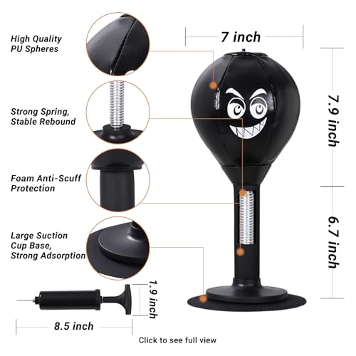 Desktop Punching Bag,Stress Relief Fun Gift for Coworkers | Stress Buster, Rage Bag, Speed Bag, For Office Table, Funny Gift for Coworkers and Friends