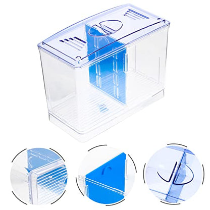 Aquarium Isolation Box for Betta Fish Acrylic Breeding Tank for Tropical Fish Smooth for Separation and Spawning