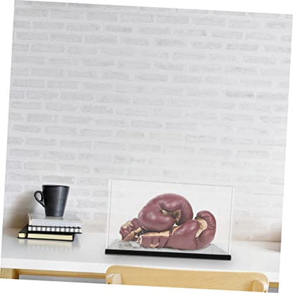VICASKY Acrylic Boxing Gloves Display Box Stands for Display Storage Case for Figurine Rack