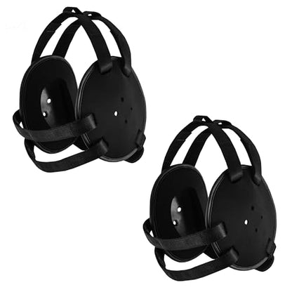 ROAR-INT Kid's Ear Guard BJJ Grappling Head Guard Adjustable Wrestling Headgear for Boys and Girls Earguard MMA Jiu Jitsu (Black/Black (2Pcs)) - color: Black/Black (2pcs)