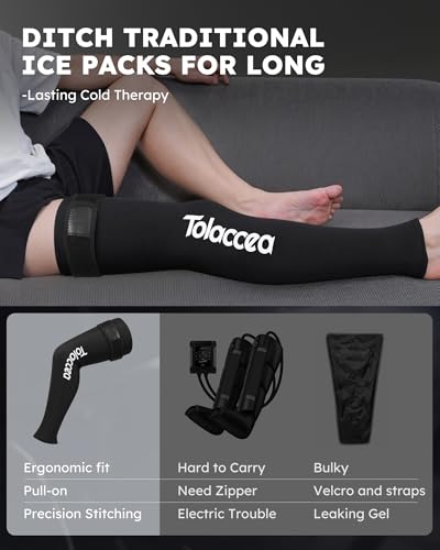 Full Leg Ice Pack Wrap with 360° Coverage with Strap for Muscle Recovery After Exercise, Ice Pack Wrap Around Entire Leg for Pain Relief, Foot Calf and Thigh Legs Shins Hamstrings (universal) - size: universal