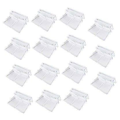 Abaodam 15Pcs Support Frames for Fish Tank Durable Aquarium Brackets for Glass Easy Installation High Transparency for Home and Shop Use