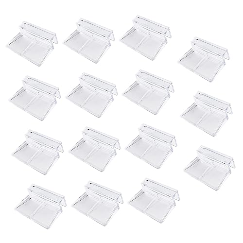 Abaodam 15Pcs Support Frames for Fish Tank Durable Aquarium Brackets for Glass Easy Installation High Transparency for Home and Shop Use