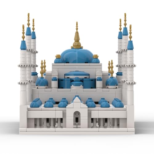 sterope Children's Assembly Toy World Landmark Building Model Muslim Architecture TheBlue Mosque Islamic Plastic Brick Small Particle Educational Toy Model of Sultan Ahmed Mosque Eid al Fitr Gift