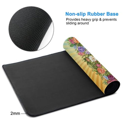 Rubber Base Mousepad Christian Bible Verse Prayer Healing Virgin Mary, Large Extended Desk Mat Keyboard Gaming Accessory - color: Pattern (165), size: 29.5L x 15.8W inches