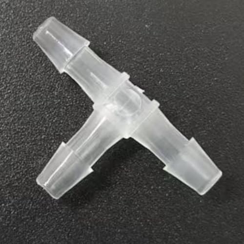 3 Way Tee Connector Equal Barbed T-Fitting 3 Way Hose Barb Adapter for Laboratory Biochemical Analytical Instruments Food Machinery Aquarium Equipment 100pc/pk (3.2mm 1/8'' Cir) - size: 3.2mm 1/8'' Cir