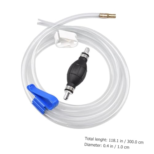 Manual Suction Hose Pump for Oil and Water Transfer, Practical Guide Oil Tube with Siphon Function, Vehicle and Fish Tank Water Suction Tool