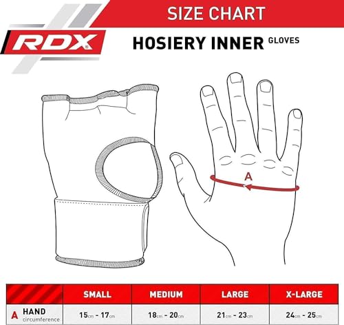RDX Gel Boxing Hand Wraps Inner Gloves for Men Women - 180 Inches Mexican Style Wrist Straps, Heavy Punching Bag Gloves for Kickboxing, Muay Thai, MMA Martial Arts
