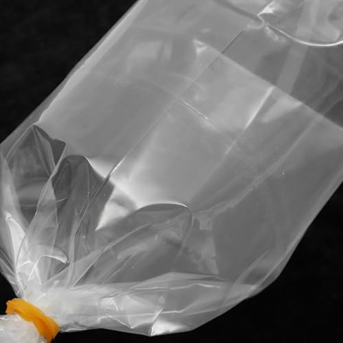 50pcs Small Fish Transport Bags with Reinforced Bottom and Carry Handle, Leakproof Plastic Packaging Bags for Live Fish Shipping and Seafood Packing (20x35x12cm)