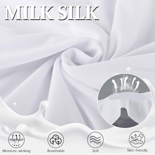 Ababalaya Women's Elegant Modest Muslim Islamic Ramadan Soft Lightweight Jersey Hijab Long Scarf - color: White, size: Medium