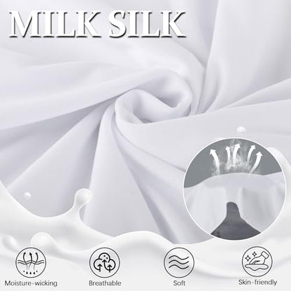 Ababalaya Women's Elegant Modest Muslim Islamic Ramadan Soft Lightweight Jersey Hijab Long Scarf - color: White, size: X-Large