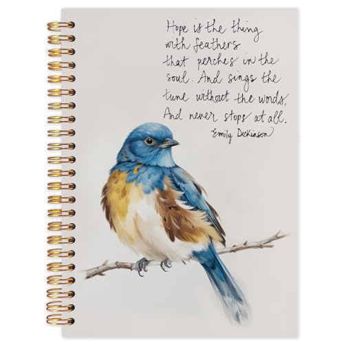 Likjad Inspirational Bird Spiral Notebook Journal 5.5x8.3, Motivational Journals for Writing, Inspirational Gifts for Women, Birds Lover Gift Hardcover Notebooks for Note Taking - color: Birds Lover
