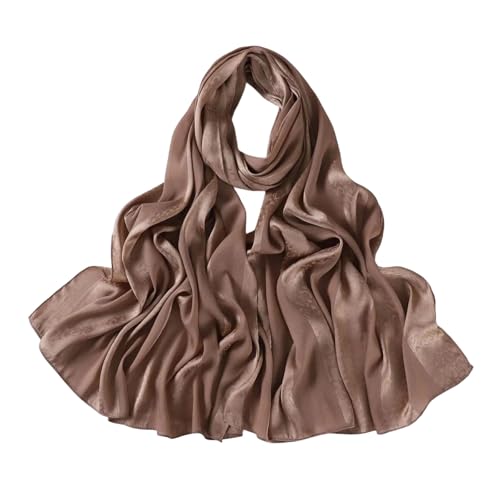 Dbdkejj Women Satin Hijab Bohemian Style Soft Wrap Elegant Foulard Turban Fashion Shawl For Daily Use - color: Color 4