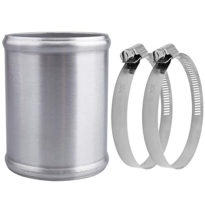 AC PERFORMANCE 3" (76mm) OD Aluminum Alloy Hose Joiner Silicone Pipe Connector Bead, 4" Length with 304 SS Clamps - size: 3" (76mm)