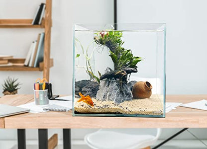 36C Rimless Low-Iron Cube Aquarium, 11.5 Gal, 14.2x14.2x14.2in | 36x36x36cm; planted aquascapes; 5mm glass - size: 11.5Gal W14.2×D14.2×H14.2 in(36x36x36cm)