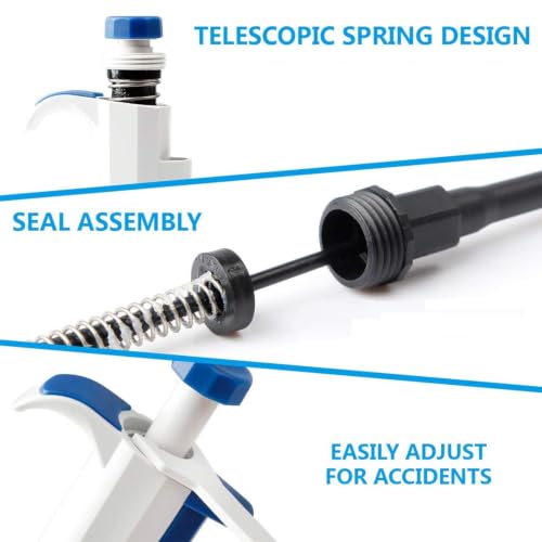 FOUR E'S SCIENTIFIC 2-20μL Pipette, Adjustable Volume Micropipette | Single-Channel Pipettor, Ergonomic Design, Precise Volume Dial - size: 03 (2-20uL)