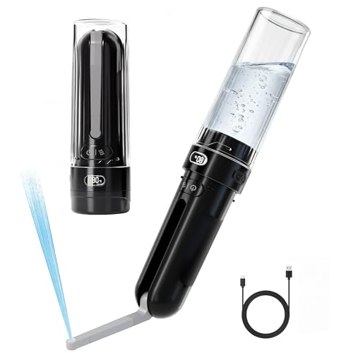 SOFAR Portable Travel Bidet, for Postpartum Men Women Camping Hiking Black | Travel Must-Have, USB-C Charging 3 Pressure Modes, 260 Uses/Charge, IPX7 Waterproof, Foldable & Compact, Standard Bottle Fit - color: Black