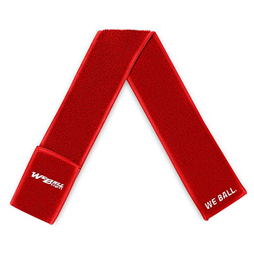 We Ball Sports Streamer Football Towel, Sports Towel with Hook and Loop Fastener to Clean Football Visor and Gloves (Red, Adult) - color: Red