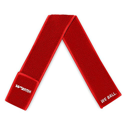 We Ball Sports Streamer Football Towel, Sports Towel with Hook and Loop Fastener to Clean Football Visor and Gloves (Red, Adult) - color: Red