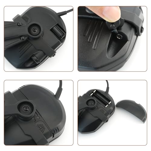 Ear Defender Hearing Protection Safety Earmuffs Noise Reduction with Gel EarPad for Outdoor Sports (BK) - color: Bk