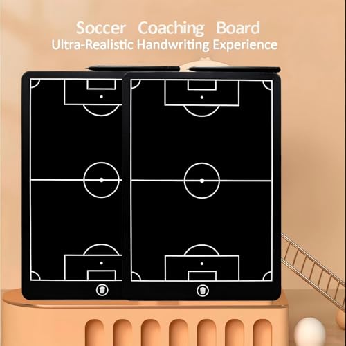 Soccer Coaching Board,16 Inch LCD Soccer clipboard for Coaches, Marking Training Tactical Board with Pen