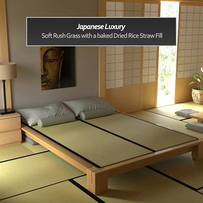 Red Lantern Half California King Tatami Mat - size: California King (36 in x 84 in)