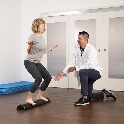 OPTP AXIS Firm Foam Roller, High Density Foam Roller for Physical Therapy, Yoga, Pilates, Fitness Exercise and Sports Training (Black, 36" X 3" Half-Round) - color: Black - 36" X 3" Half-round