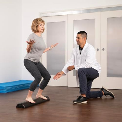 OPTP AXIS Firm Foam Roller, High Density Foam Roller for Physical Therapy, Yoga, Pilates, Fitness Exercise and Sports Training (Black, 36" X 3" Half-Round) - color: Black - 36" X 3" Half-round