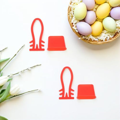 Wakauto Mesh Bag Clasps for Egg and Produce Nets, 200pcs Plastic Hooks with Red Large Clips, Multipurpose Storage Net Closures for Grocery, Kitchen, and Fruit Organizer