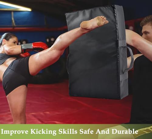 Boxing Pads Kicking Shields - Professional Blocking Training Pads for Martial Arts Muay Thai MMA Karate & Kickboxing - High-Density Padding with 5 Handles for Coaches Adults & Youth
