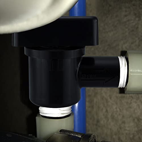 RV Vacuum Breaker Check Valve,Camper RV Black Tank Flush Check Valve | Replace Leak RV Vacuum Breaker on Black Tank System,Reduce Noise&Wet Floor,Prevent Backflow,Improve Freshwater 571-VAC-CHK-A - color: Black