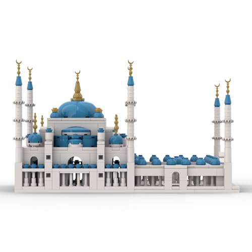 sterope Children's Assembly Toy World Landmark Building Model Muslim Architecture TheBlue Mosque Islamic Plastic Brick Small Particle Educational Toy Model of Sultan Ahmed Mosque Eid al Fitr Gift