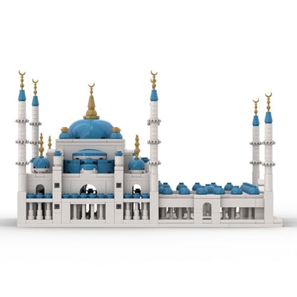 sterope Children's Assembly Toy World Landmark Building Model Muslim Architecture TheBlue Mosque Islamic Plastic Brick Small Particle Educational Toy Model of Sultan Ahmed Mosque Eid al Fitr Gift