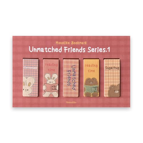 Monolike Magnetic Bookmarks Unmatched Friends Series.1, Set of 5 - color: Unmatched Friends Series.1 5p