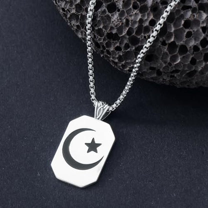 PELOVNY Allah Necklace for Men Women 925 Sterling Silver Islam Allah Pendant Chain Islamic Muslim Religious Jewelry Gifts - color: Allah-01