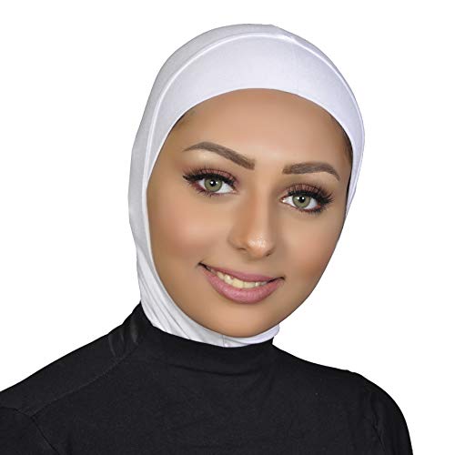 AL AMIRA Women's Ninja Cotton Hijab Underscarf One Piece - color: White