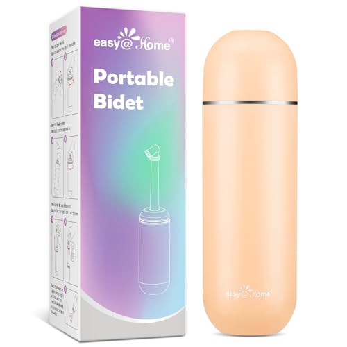 Easy@Home Portable Travel Bidet: Peri Bottle for Postpartum Care - Handheld Sprayer Kit with 380mL (12.8 oz) Capacity Bottle - Personal Hygiene Water Spray for Women & Men | BPA-Free | EPB-01 Brown - color: Brown