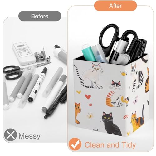 Cat Fish Tank Butterfly Pencil Holder,Pen Holder Cup,Pencil Cup Holder,Makeup Brush Holder,Desk Office Pen Organizer