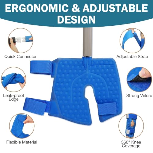 Ice Machine for Knee After Surgery, Adjustable Flow Cold Therapy Machine Enhanced Recovery & Reduced Swelling, Portable Cryotherapy Machine System Pain Relief - Sports Recovery for Knee/Shoulder/Ankle