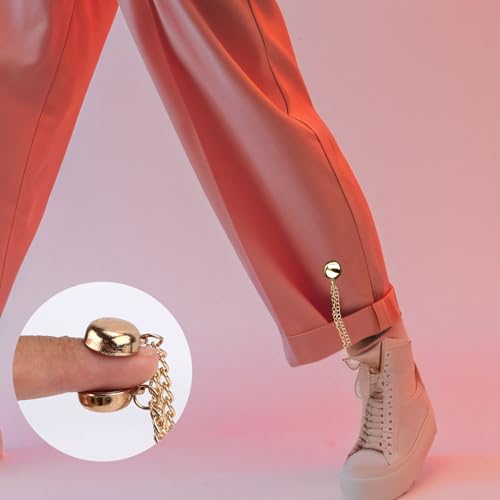 4pcs Magnetic Clothing Clips, Multi-Function Magnetic Button Clips Pinless Magnet Clothing Pins Clothing Accessories for Sleeves Skirts Dresses (Gold) - color: Gold