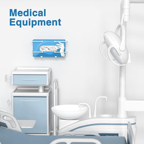 Holder for Disposable Gloves & Tissues - Organize in Lab, Kitchen, Bathroom, Garage.