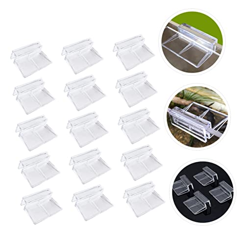 UPKOCH 15pcs Aquarium Cover Brackets Fish Tank Holder for Glass Easy Installation Suitable for Turtle Tanks and Open Fish
