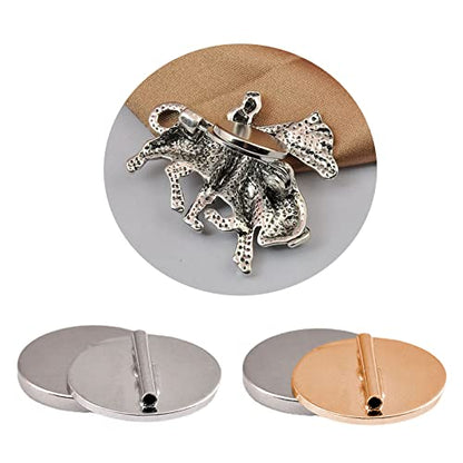 5 Pieces Strong Magnetic Brooch Converter Pin Keepers Harm-Free Clothing Magnet Buckle Tie Free Clothing Brooch Adapter - color: Gold