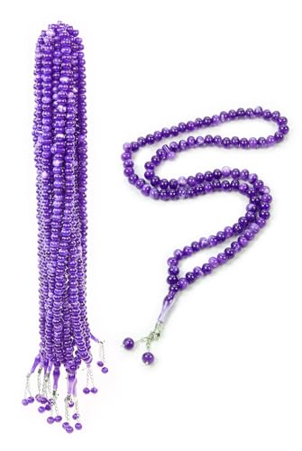 ihvan online, Tasbih Prayer Beads 99, Pack of 10, Muslim Prayer Bead, Islamic Rosary Bead, Dhikr, Tasbeeh Bulk, Misbaha, Masbaha, Tespih, Islamic Gift for Ramadan & Mawlid & Hajj Umrah - color: Purple