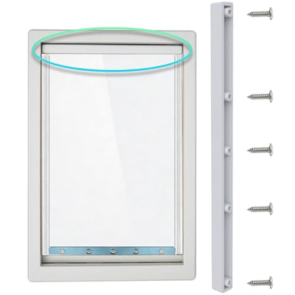 1pcs Plastic Replacement Bracket Compatible with Super Large Ideal Pet Products Designer Series Plastic Pet Door 15" x 20" Flap, Easy Installation with Screws - size: super large