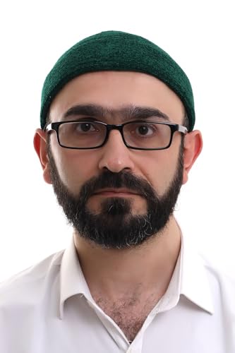 ihvan online Kufi Hats for Men, Taqiya, Takke, Turkish Muslim Winter Velvet Roll-up Edge Prayer Skullcaps, Islamic Gifts - color: Green