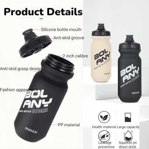 20oz Lightweight Sports Water Bottle PP Material BPA Free Squeeze Jet Straight Drink Cup Portable Outdoor Cycling Bottle (Off-white) - color: Off-white